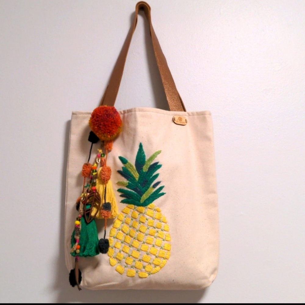 Handmade Authentic Mexican handbag Made in Mexico. Aztec inspired embroidery